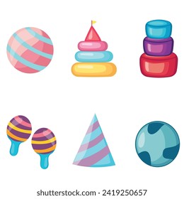 children's toys, vector design set