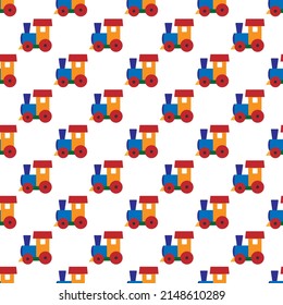 Children's train pattern. Illustration for texture, textiles and creative design