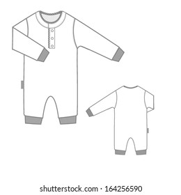 Children's Union suit (vector)