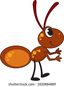 children's vector illustration ant funny