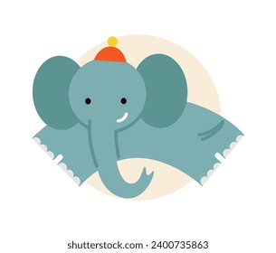 Children's vector image of an elephant.