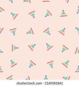 childrens vector multicolored pyramids pattern.