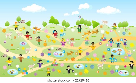 Children's wallpaper.