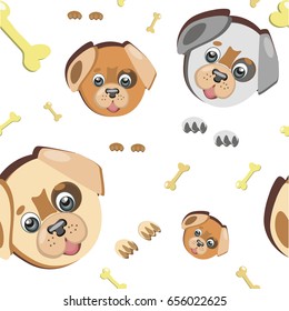 Children's wallpaper with dogs.