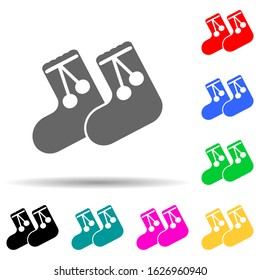 children's warm socks multi color style icon. Simple glyph, flat vector of baby icons for ui and ux, website or mobile application