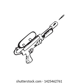 Children's Water Gun Vector Sketch