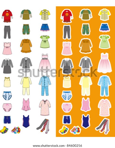 Childrens Wear Stock Vector (Royalty Free) 84600256