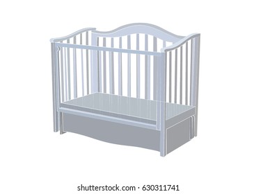 children's white cot