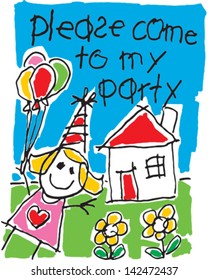 Child's Birthday Invitation