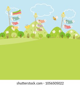 Child's day vector background.