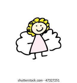 dibujo de un ángel para niños