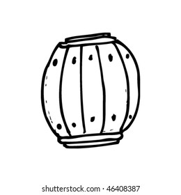 Child's drawing of a barrel