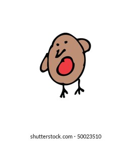 child's drawing of a bird