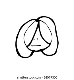 child's drawing of blank face