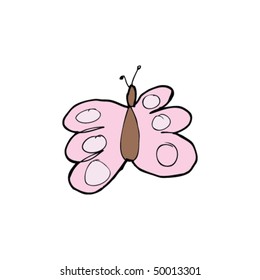 child's drawing of a butterfly