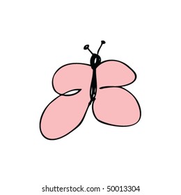 child's drawing of a butterfly
