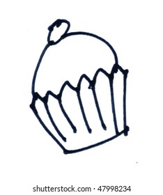 child's drawing of a cake