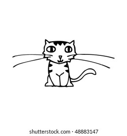 child's drawing of a cat