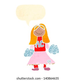 child's drawing of a cheerleader