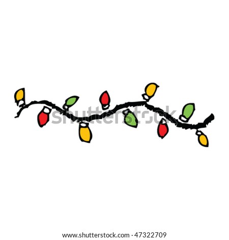 Childs Drawing Christmas Lights Stock Vector (Royalty Free) 47322709 - Shutterstock