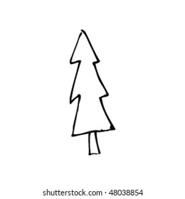 child's drawing of a christmas tree