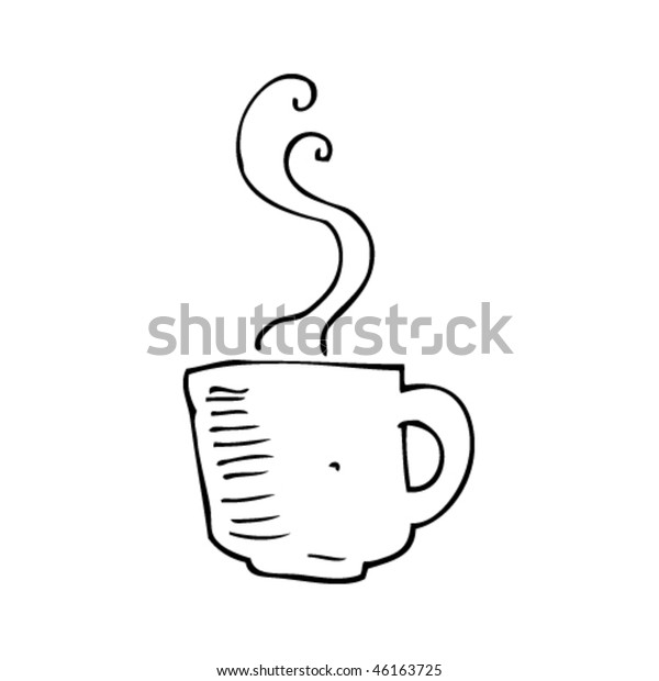 Childs Drawing Cup Tea Coffee Stock Vector Royalty Free