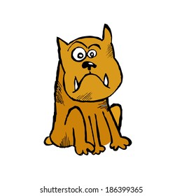 child's drawing of a dog. Vector