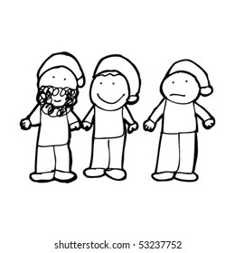 child's drawing of dwarfs