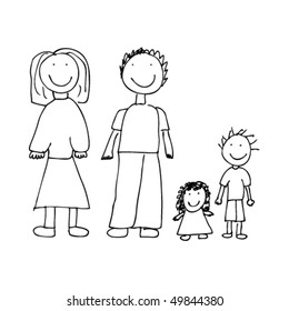 Child's Drawing Of A Family