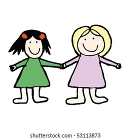 dibujo de amigos para niños