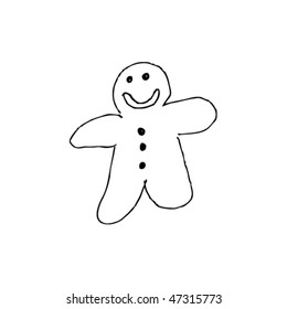 dibujo de un hombre de jengibre