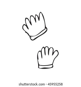 Dibujo de guantes para niños
