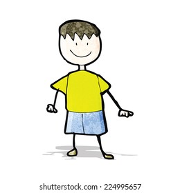 child's drawing of a happy boy