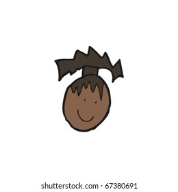 child's drawing of a happy face