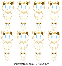 child's drawing happy kitty