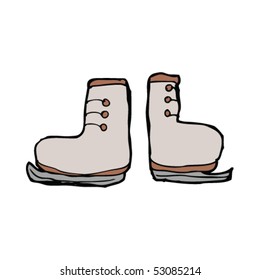 child's drawing of ice skates