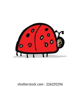 child's drawing of a ladybug