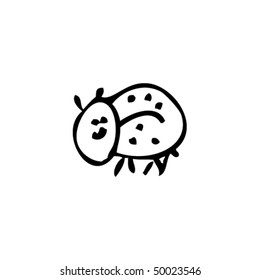 child's drawing of a ladybug