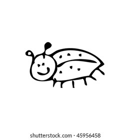 child's drawing of ladybug ladybird