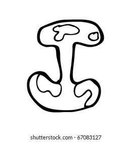dibujo del niño de la letra i