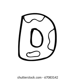 child's drawing of the letter d