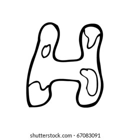 child's drawing of the letter h