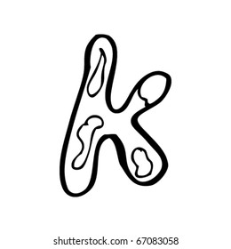 dibujo del niño de la letra k