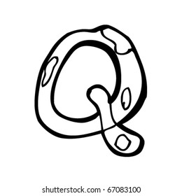 child's drawing of the letter q