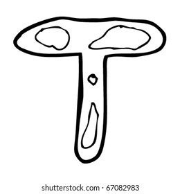 child's drawing of the letter t