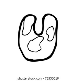 dibujo de la letra U del niño