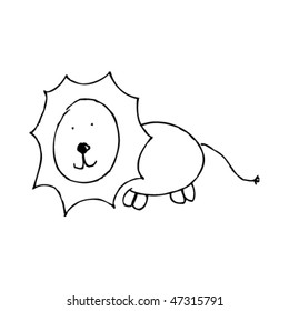child's drawing of a lion