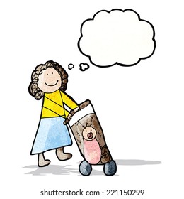 dibujo de un niño de una madre