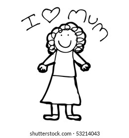 child's drawing for mother's day