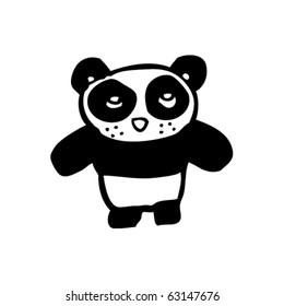 child's drawing of a panda